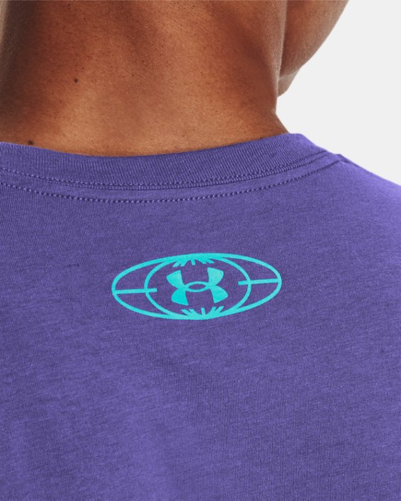 Men's UA Tri-Globe Short Sleeve in Purple image number 3